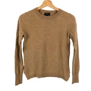 J. Crew 100% Cashmere Tan Crewneck Long Sleeve Sweater XS S